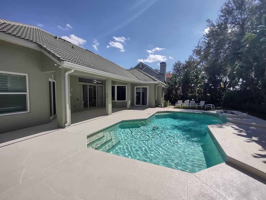 concrete pool deck